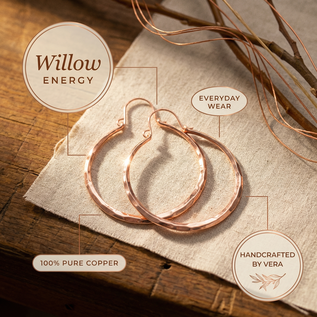 Ovia Copper Jewellery Willow Copper Earrings