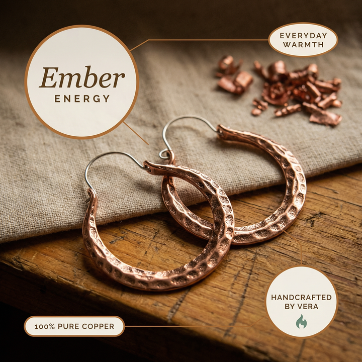 Ovia Copper Jewellery Ember Copper Earrings