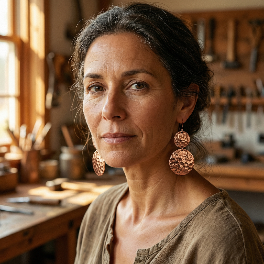 Ovia Copper Jewellery Solstice Copper Earrings