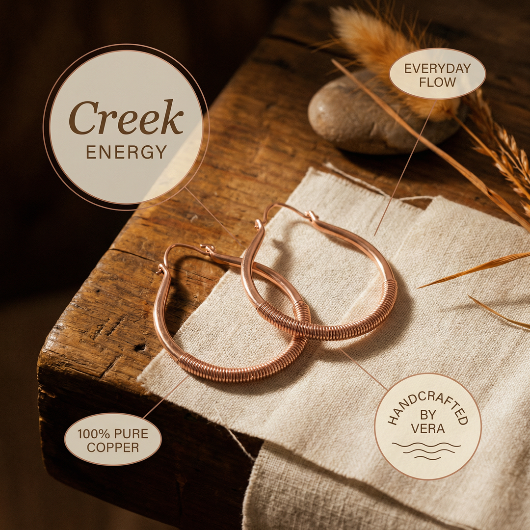 Ovia Copper Jewellery Creek Copper Earrings