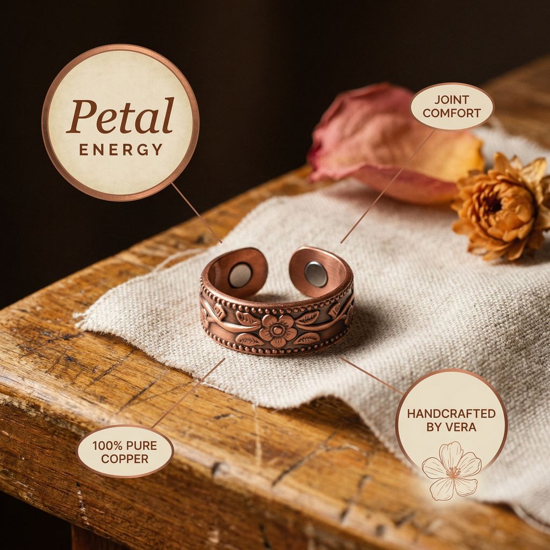 Ovia Copper Jewellery Petal Copper Ring