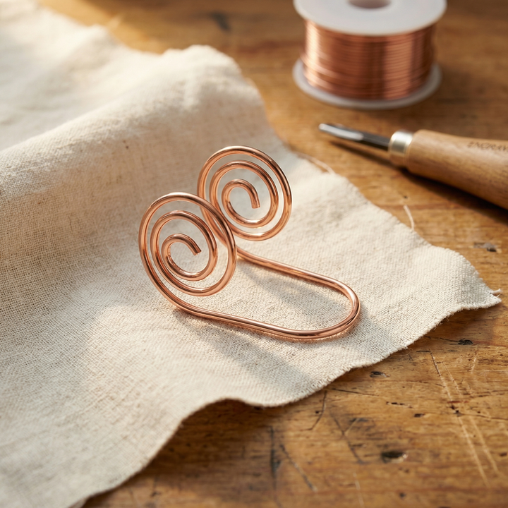 Ovia Copper Jewellery Flow Copper Hand Spiral