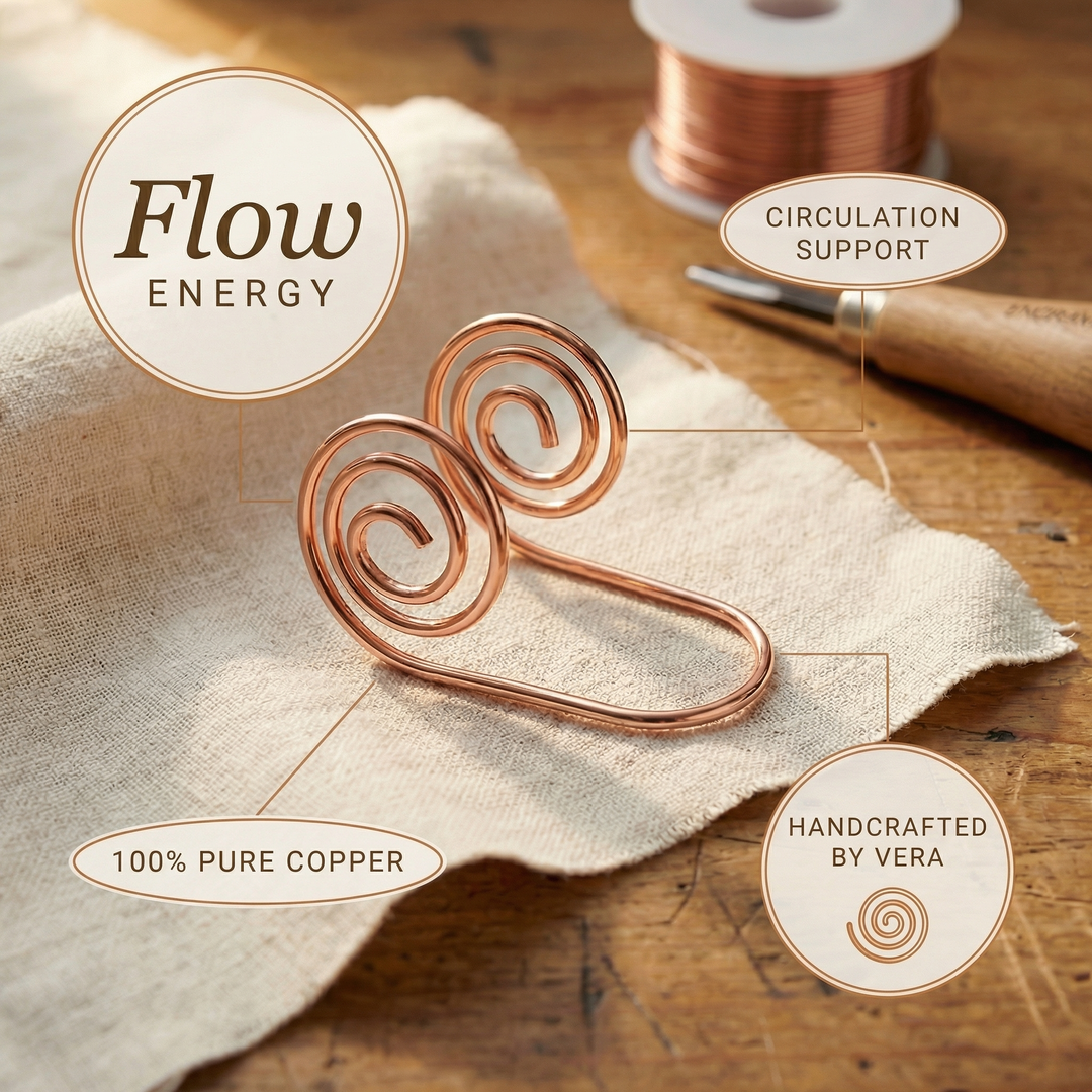 Ovia Copper Jewellery Flow Copper Hand Spiral