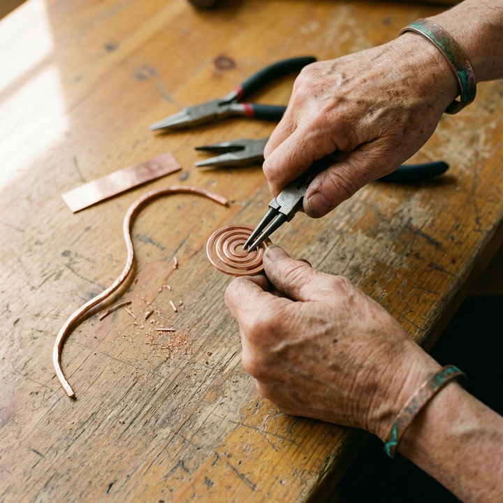 Ovia Copper Jewellery Coil Copper Anklet