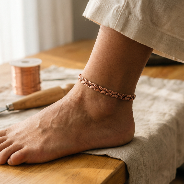 Ovia Copper Jewellery Reed Copper Anklet