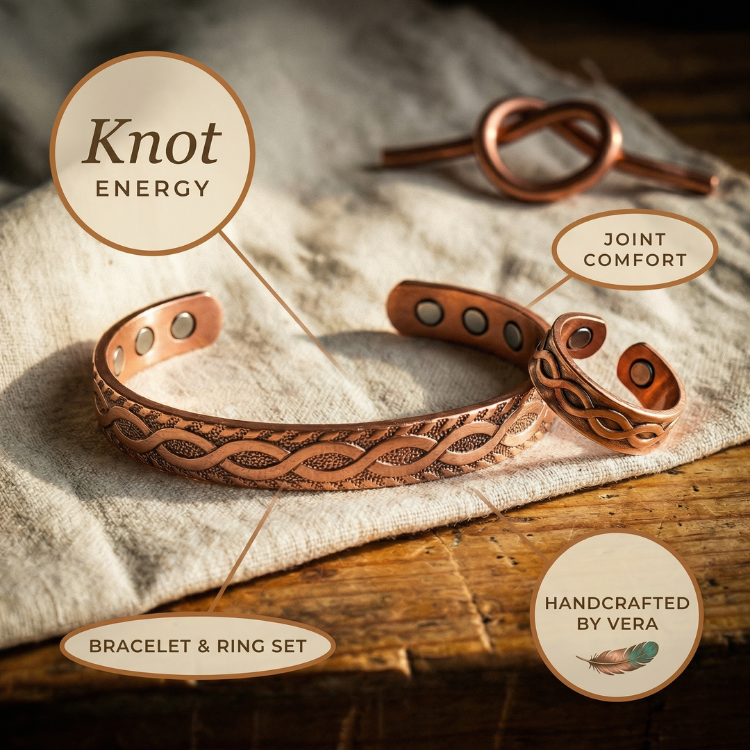 Ovia Copper Jewellery Knot Copper Set