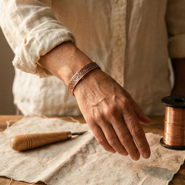 Ovia Copper Jewellery Moss Copper Bracelet