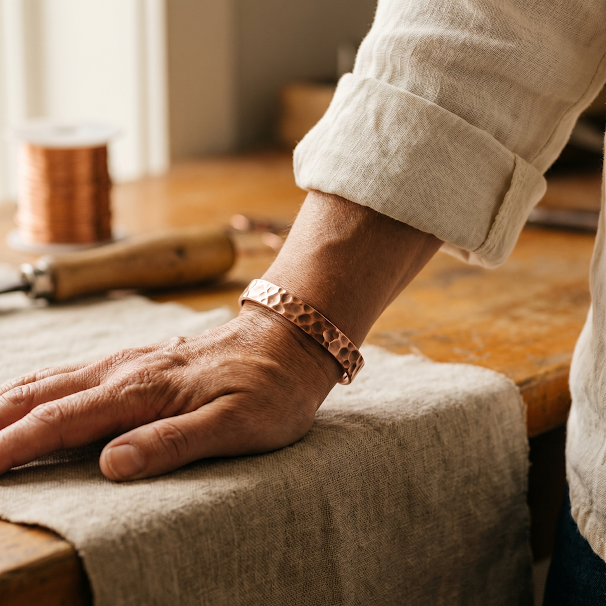 Ovia Copper Jewellery Furrow Copper Bracelet