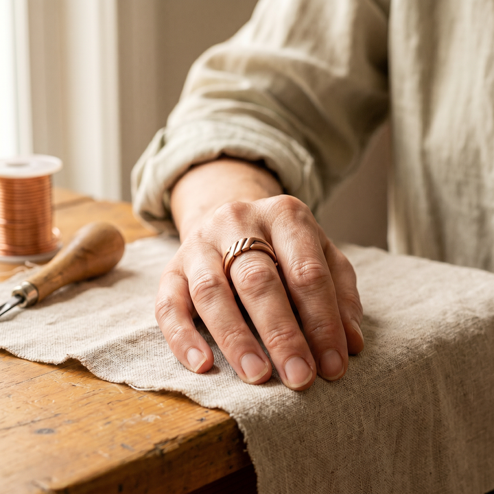 Ovia Copper Jewellery Peat Copper Ring