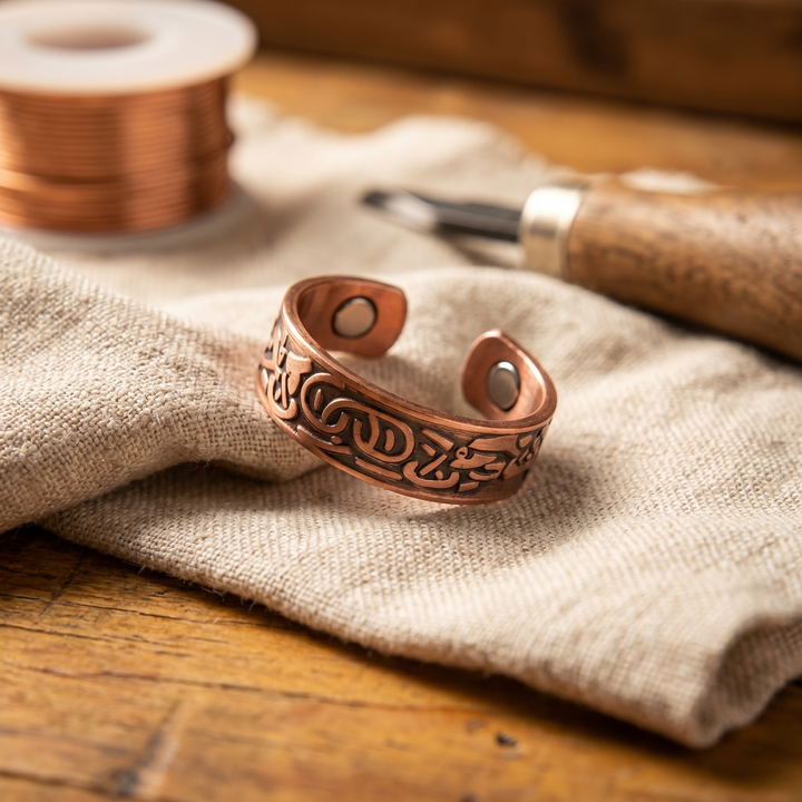 Ovia Copper Jewellery Burr Copper Ring