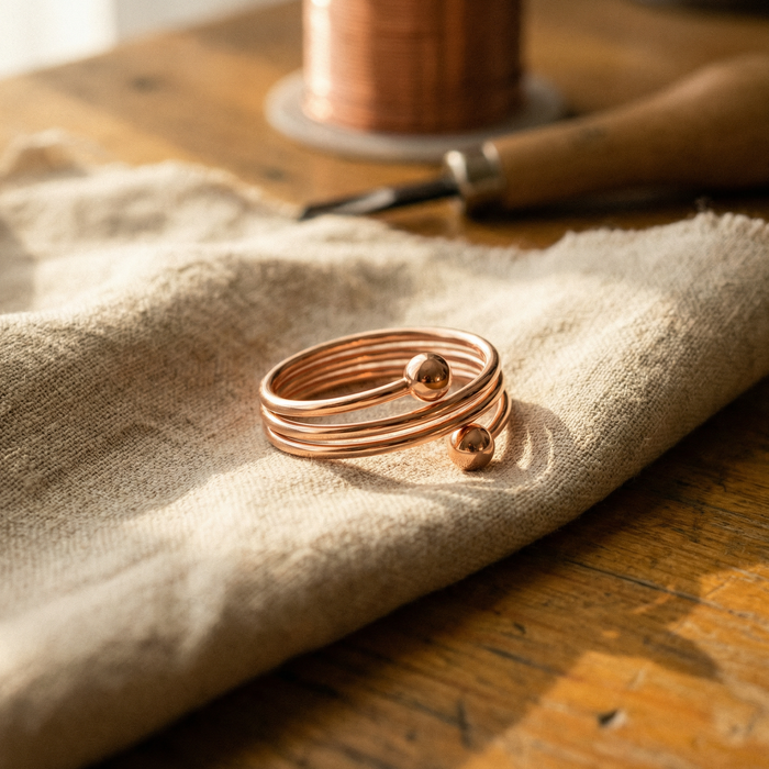 Ovia Copper Jewellery Silt Copper Ring