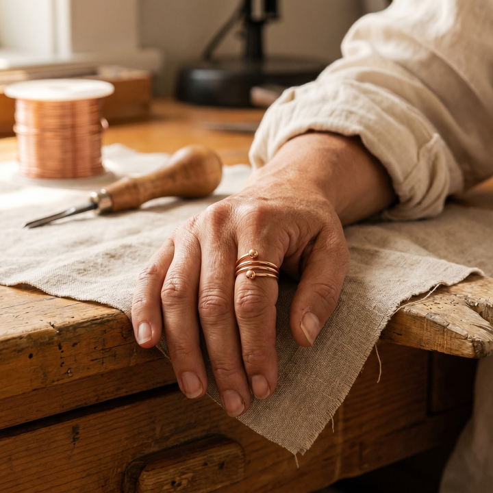 Ovia Copper Jewellery Silt Copper Ring