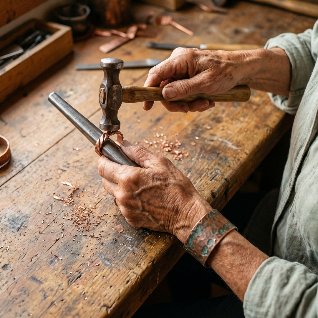 Ovia Copper Jewellery Knap Copper Ring