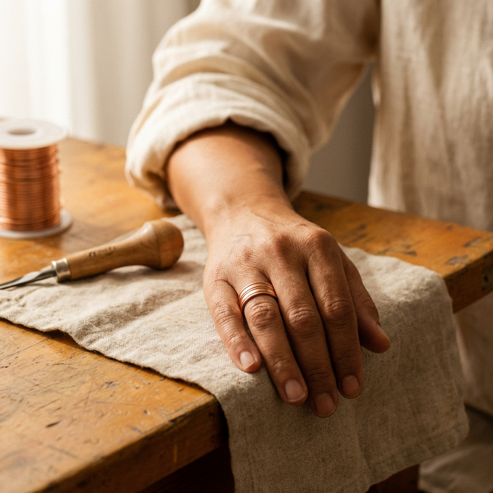 Ovia Copper Jewellery Band Copper Ring