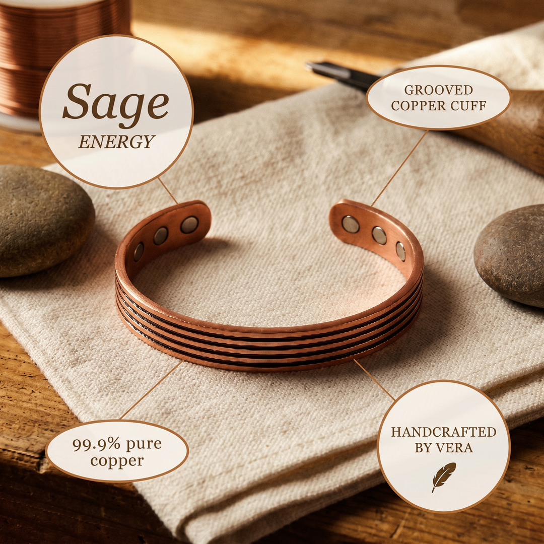 Ovia Copper Jewellery Sage Copper Bracelet