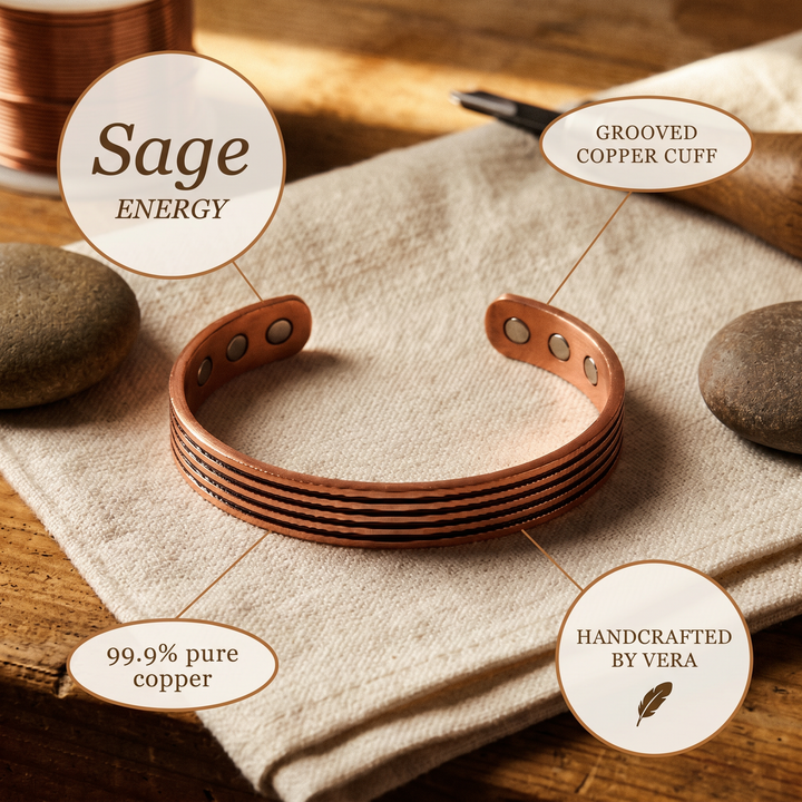 Ovia Copper Jewellery Sage Copper Bracelet