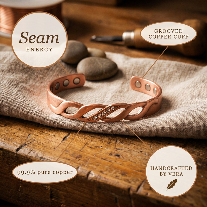 Ovia Copper Jewellery Seam Copper Bracelet
