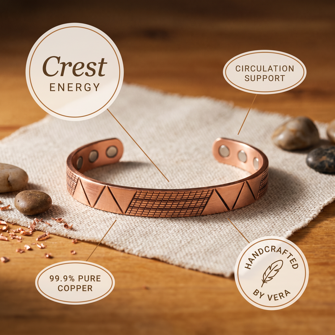 Ovia Copper Jewellery Crest Copper Bracelet