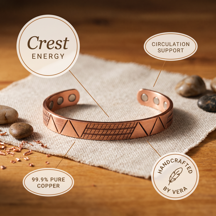 Ovia Copper Jewellery Crest Copper Bracelet