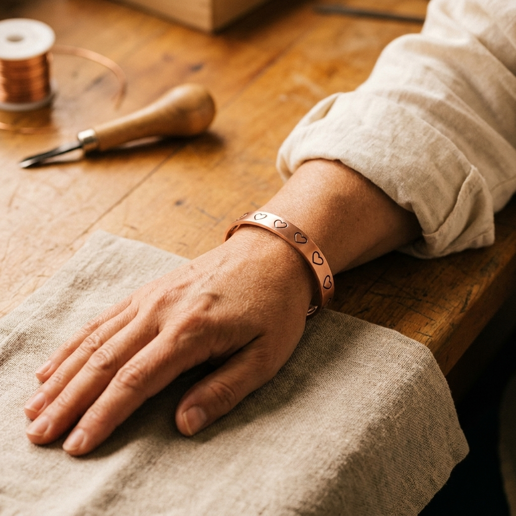 Ovia Copper Jewellery Hearth Copper Bracelet