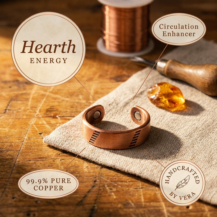 Ovia Copper Jewellery Hearth Copper Ring
