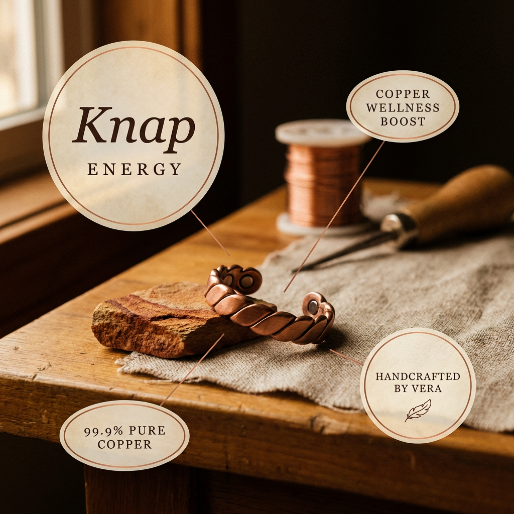 Ovia Copper Jewellery Knap Copper Ring