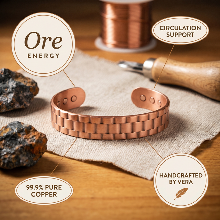 Ovia Copper Jewellery Ore Men's Copper Bracelet