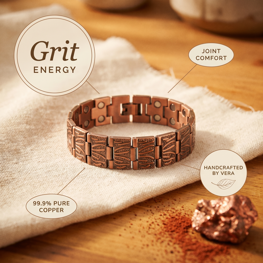 Ovia Copper Jewellery Grit Men's Copper Bracelet