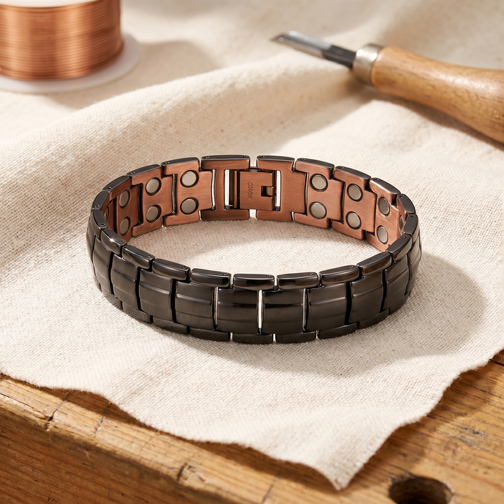 Ovia Copper Jewellery Ochre Men's Copper Bracelet