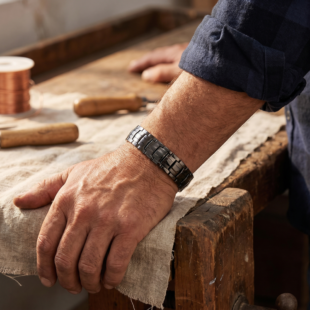 Ovia Copper Jewellery Ochre Men's Copper Bracelet