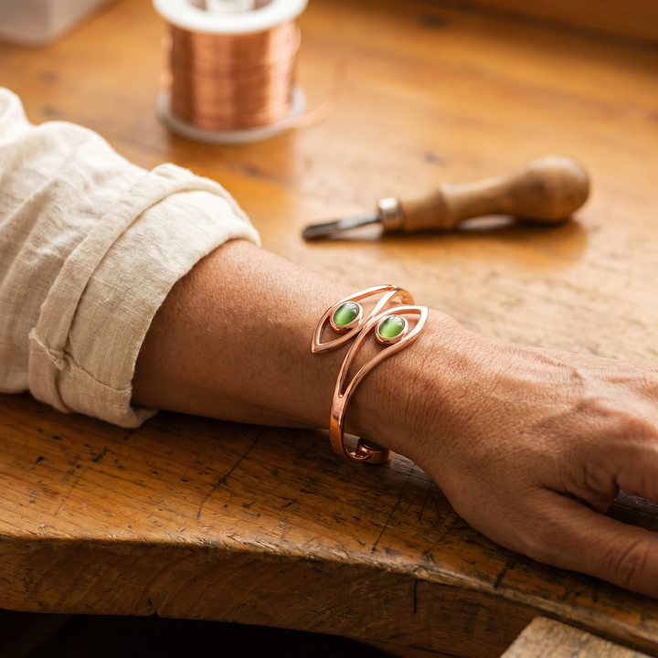 Ovia Copper Jewellery Opal Copper Bracelet