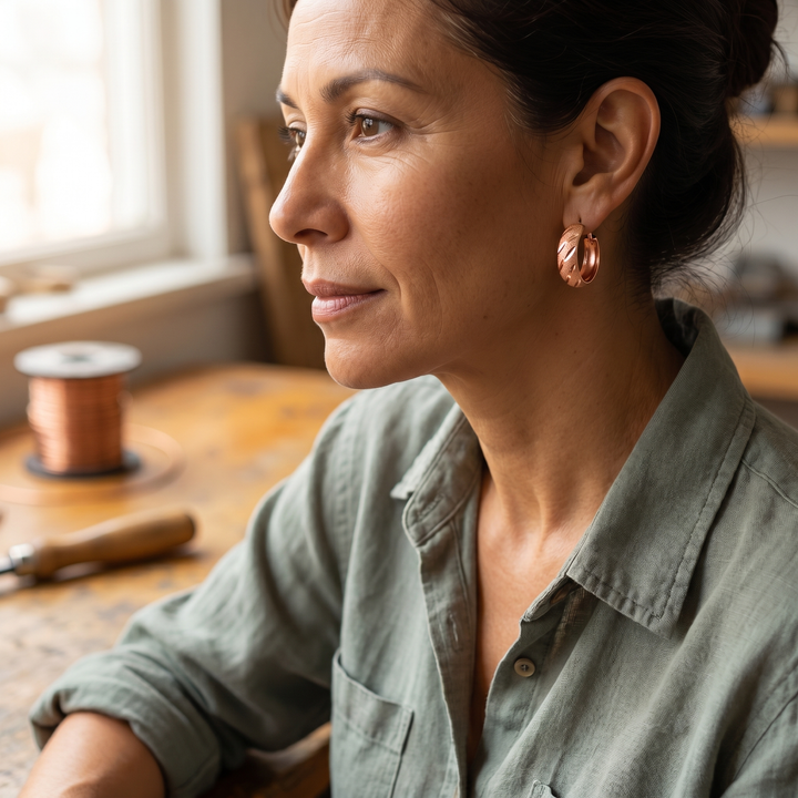 Ovia Copper Jewellery Vale Copper Earrings