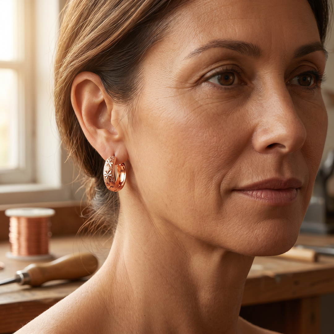 Ovia Copper Jewellery Dew Copper Earrings