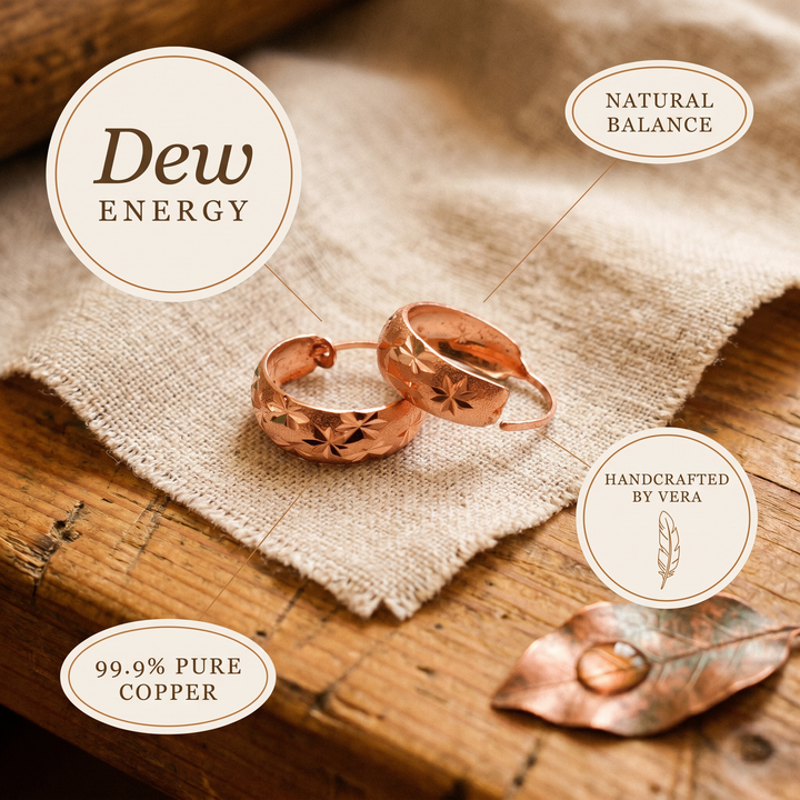 Ovia Copper Jewellery Dew Copper Earrings