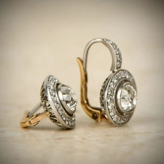 Vintage Silver and Zirconia Earrings
