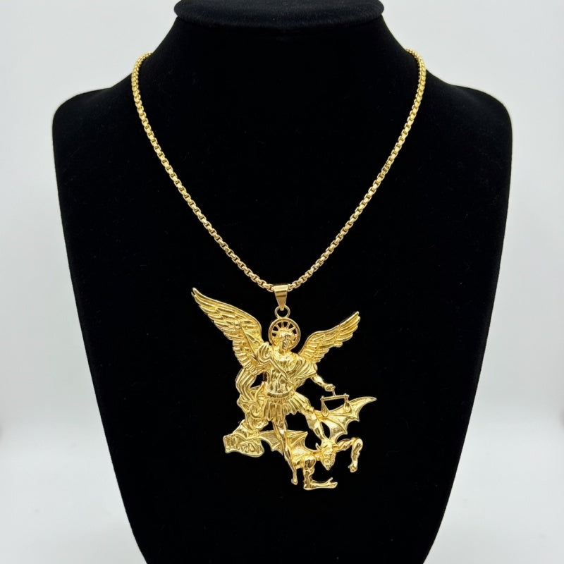 Archangel Wings Faith Pendant Necklace