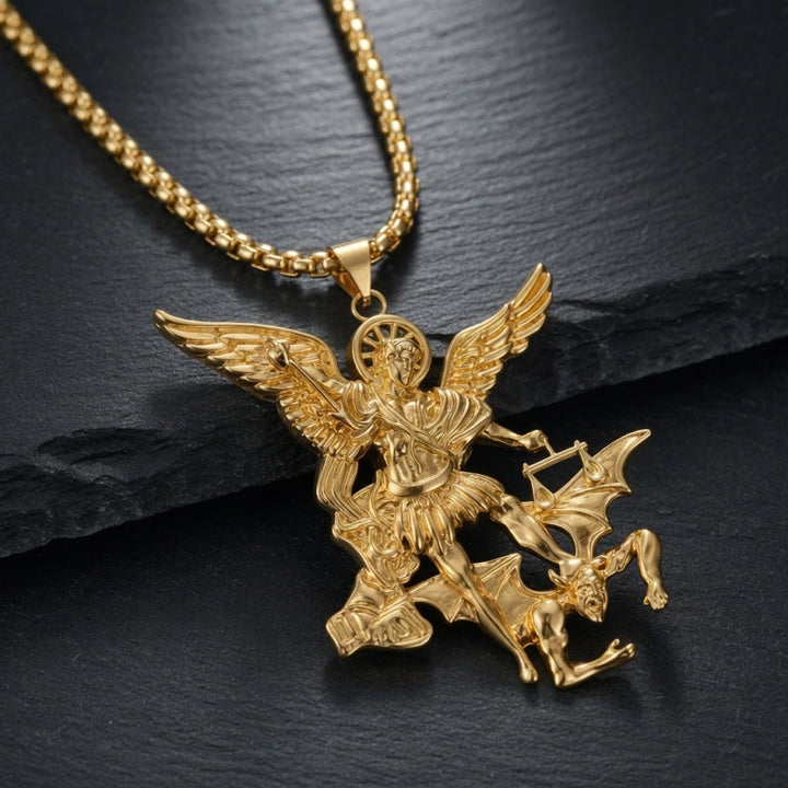 Archangel Wings Faith Pendant Necklace