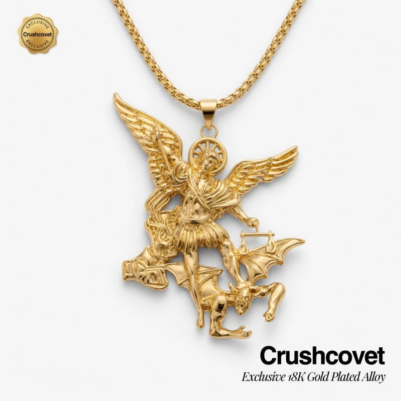 Archangel Wings Faith Pendant Necklace