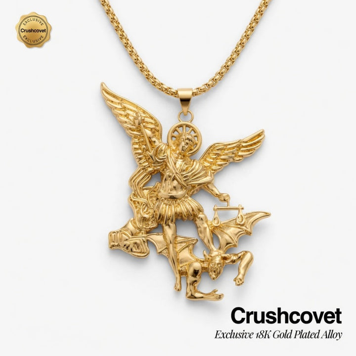 Archangel Wings Faith Pendant Necklace