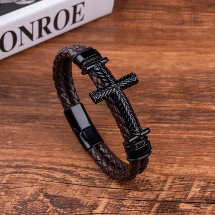 Braided Cross Cord Bracelet